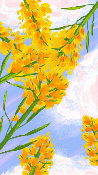 花朵系列油画壁纸