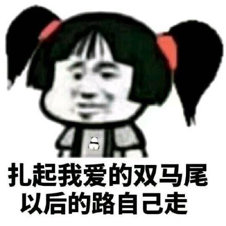 扎起我爱的双马尾以后的路自己走