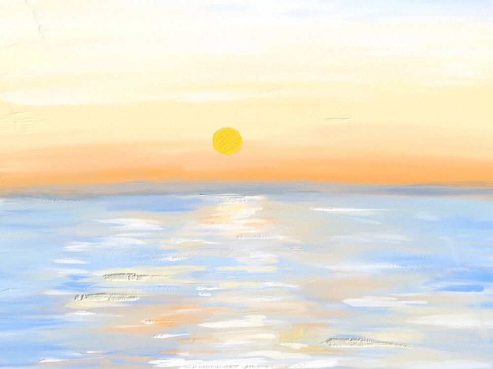 油画笔触 朋友圈背景图春天终将到来.