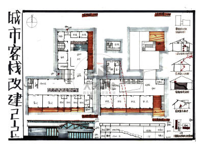 大禹手绘建筑快题作品欣赏--城市改造设计