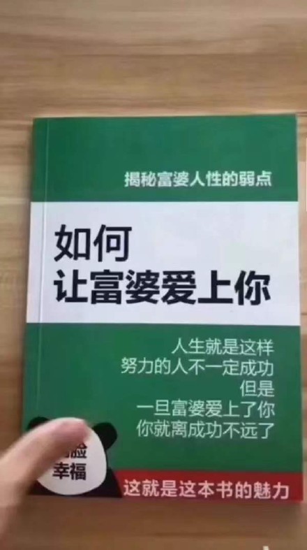 《如何让富婆爱上你》 这就是这本书的魅力