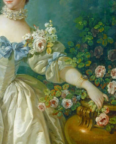 法国画家 弗朗索瓦·布歇(francois boucher)作品蓬巴杜夫人画像