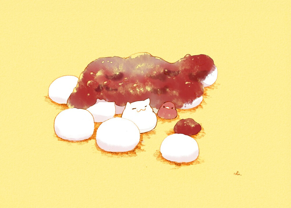 动漫美食图 p站画师:チャイ 画师id:1096811