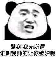 骂我我无所谓谁叫我帅的让你嫉妒呢