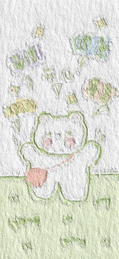 可爱的动物油画