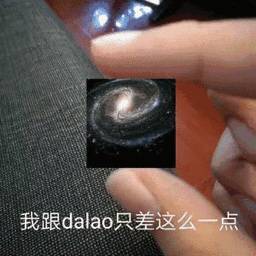 我跟dalao只差这么一点(差一整个银河系)