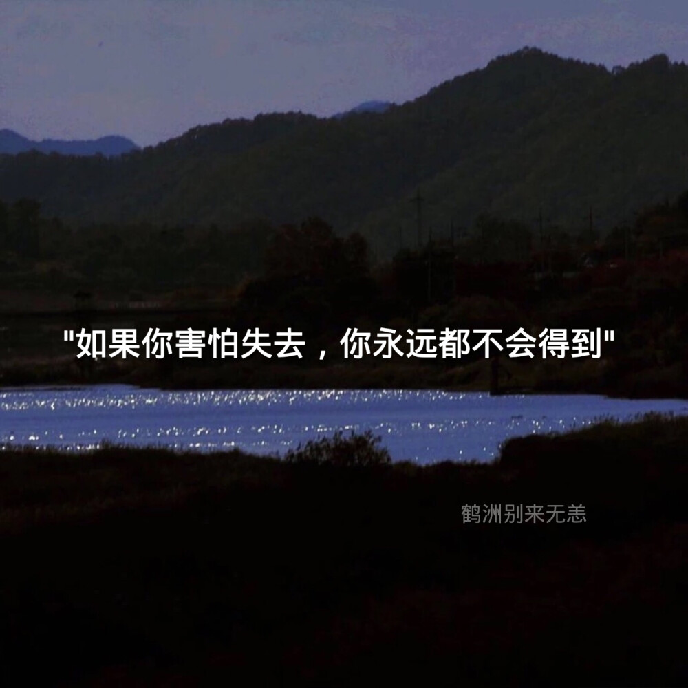 如果你害怕失去,你永远都不会得到 - 堆糖,美图壁纸