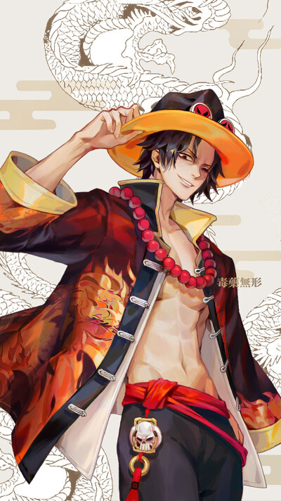 国风海贼王 cr:见水印插画 素材 ins 韩系 可爱 简约 手绘 动漫 锁屏