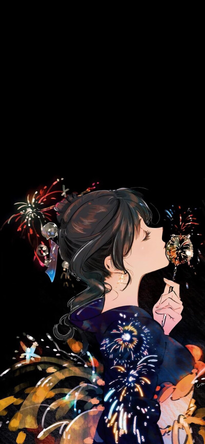 动漫壁纸 - 插画 素材 ins 韩系 可爱 简约 手绘 动漫 锁屏 屏保 卡通
