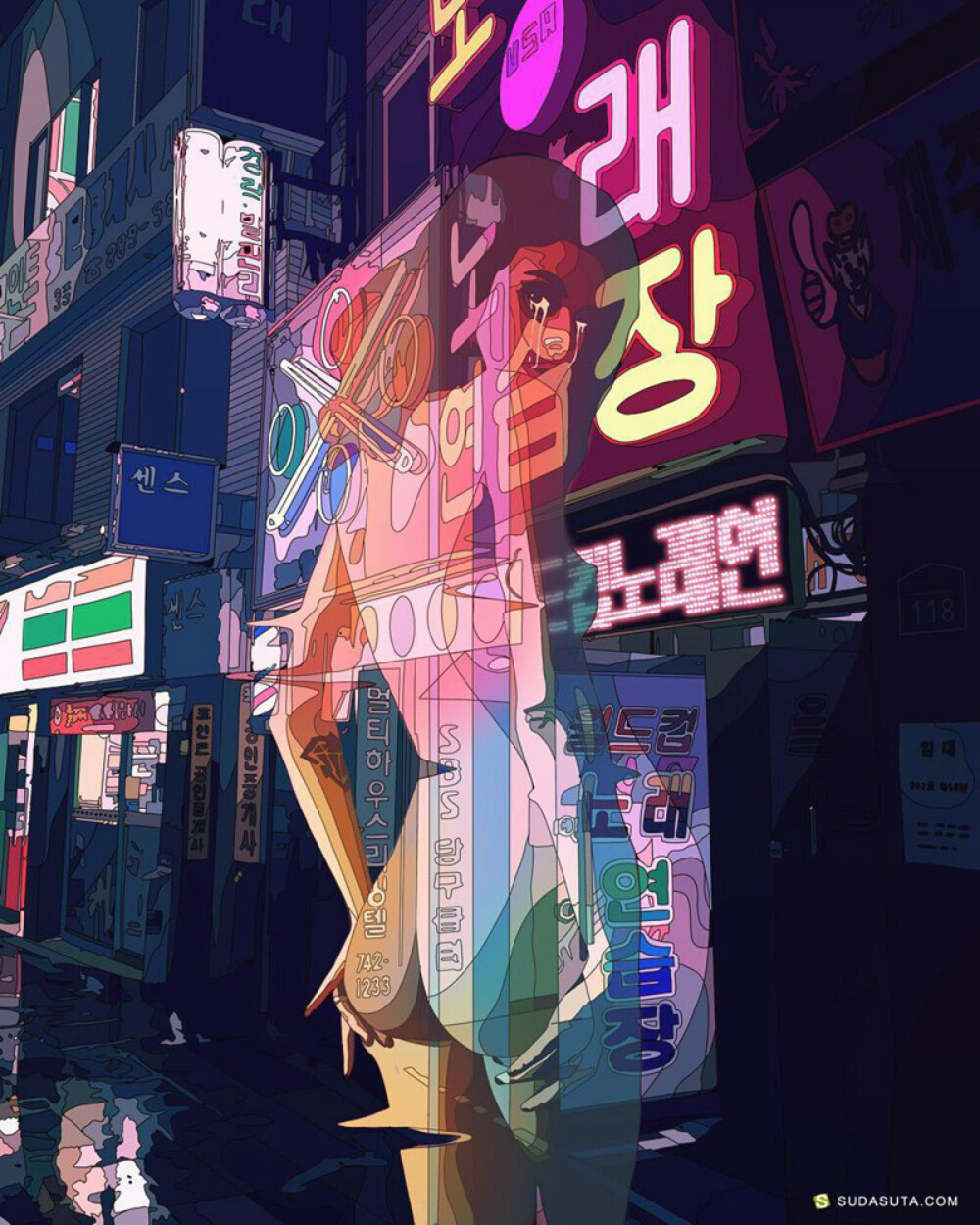 一组赛博朋克风插画|艺术家 mad dog jones
