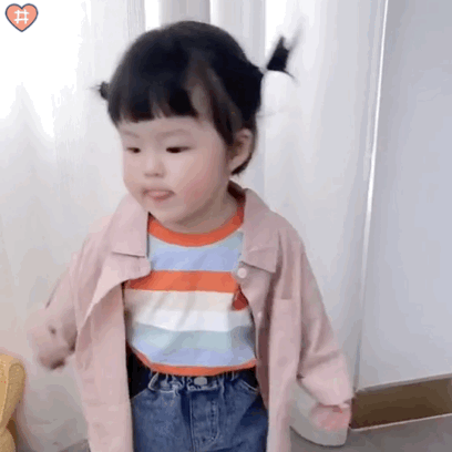 萌娃丸子妹表情包动图