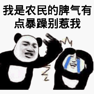 我是农民的脾气有点暴躁别惹我