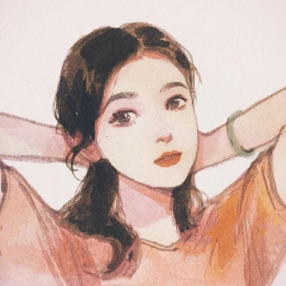 手绘 插画 女生头像