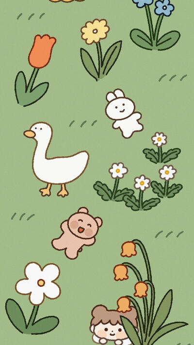 软萌可爱小清新手绘插画壁纸 (●゜θ゜)