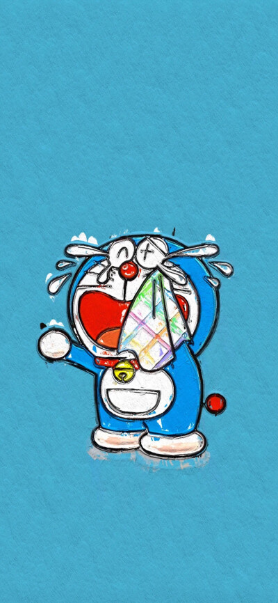 哆啦a梦油画风壁纸