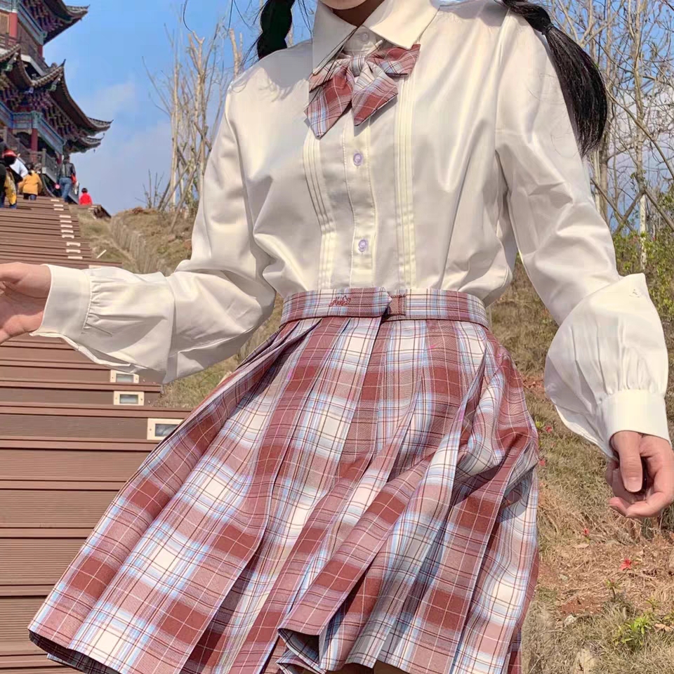 【金鱼姬】梗豆物语日系正版原创jk制服裙少女学生百褶裙格子短裙