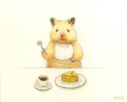 日本插画师gottehamham带来日记小仓鼠的日记,插画师用温暖的笔数来