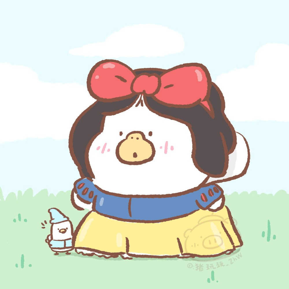 情侣头像/闺蜜头像 可爱微博:猪玩玩_zhw