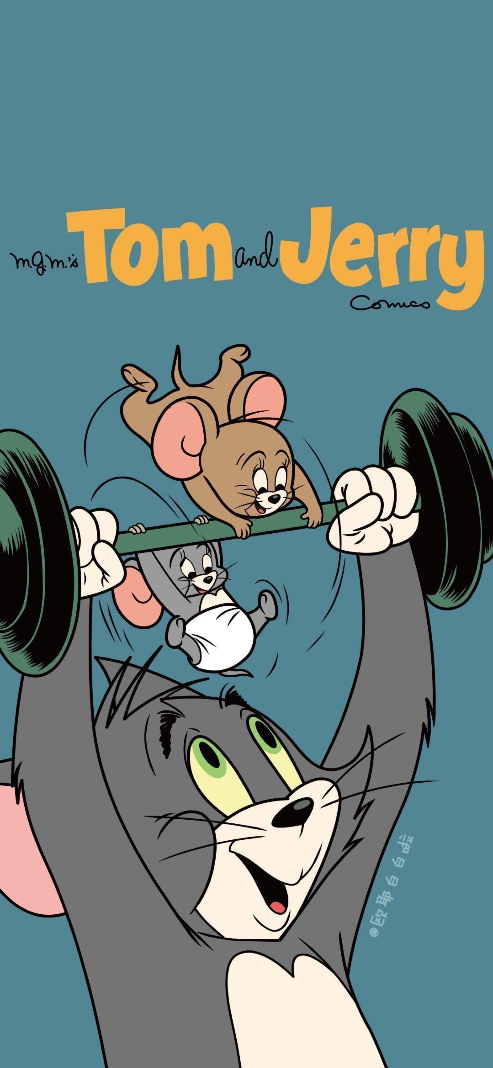 动漫壁纸- 猫和老鼠 cr:@欧耶白白啦插画手绘/潮流ins/可爱卡通/旧漫