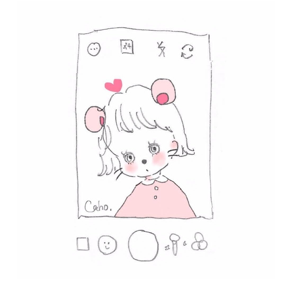 caho手绘可爱单人头像