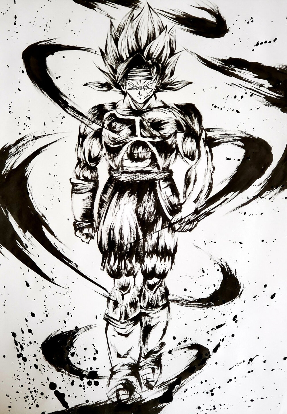 龙珠同人# 日本动漫水墨画爱好者,插画师『こバロa4(@ kabayashi5290