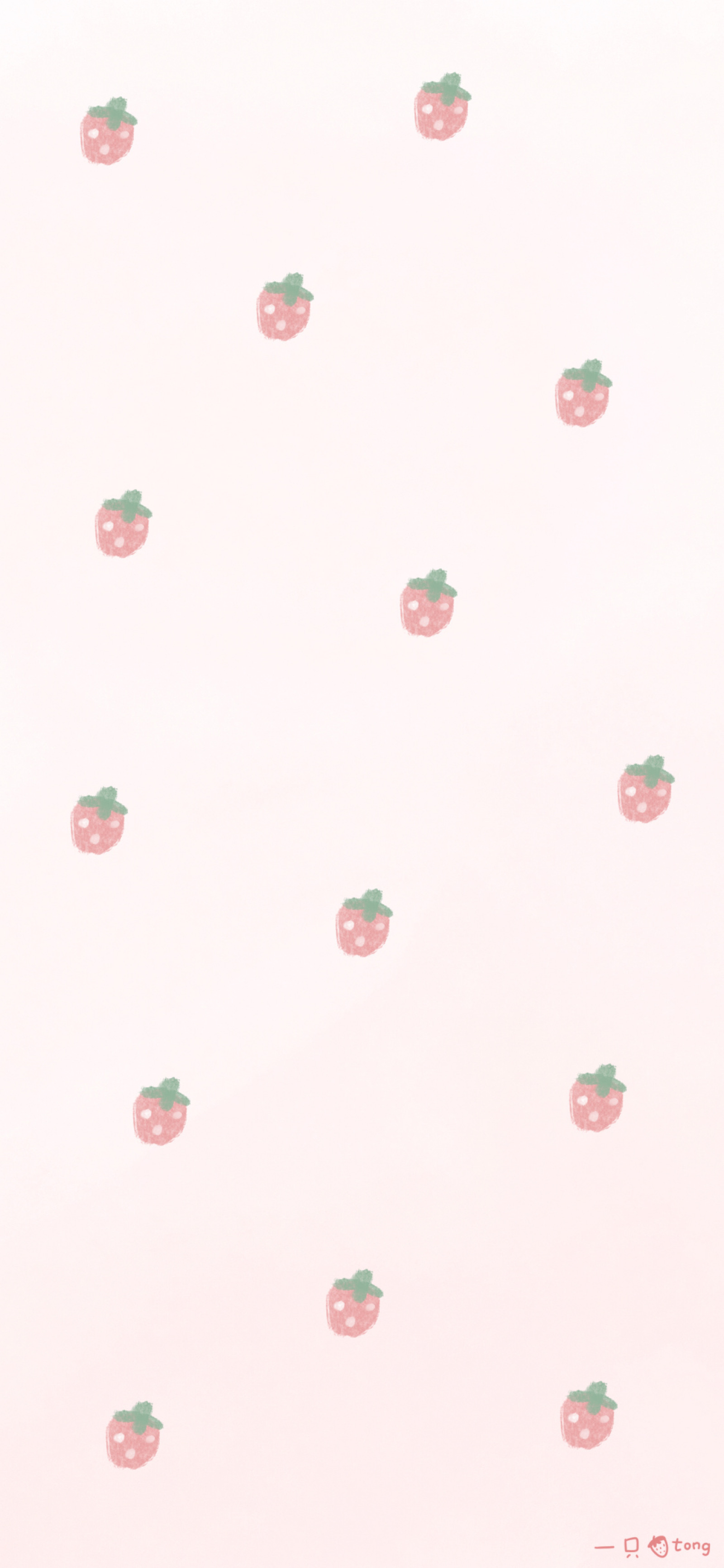 平铺壁纸 - cr:一只草莓tong 渐变纯色/手绘壁纸/聊天背景/小清新ins