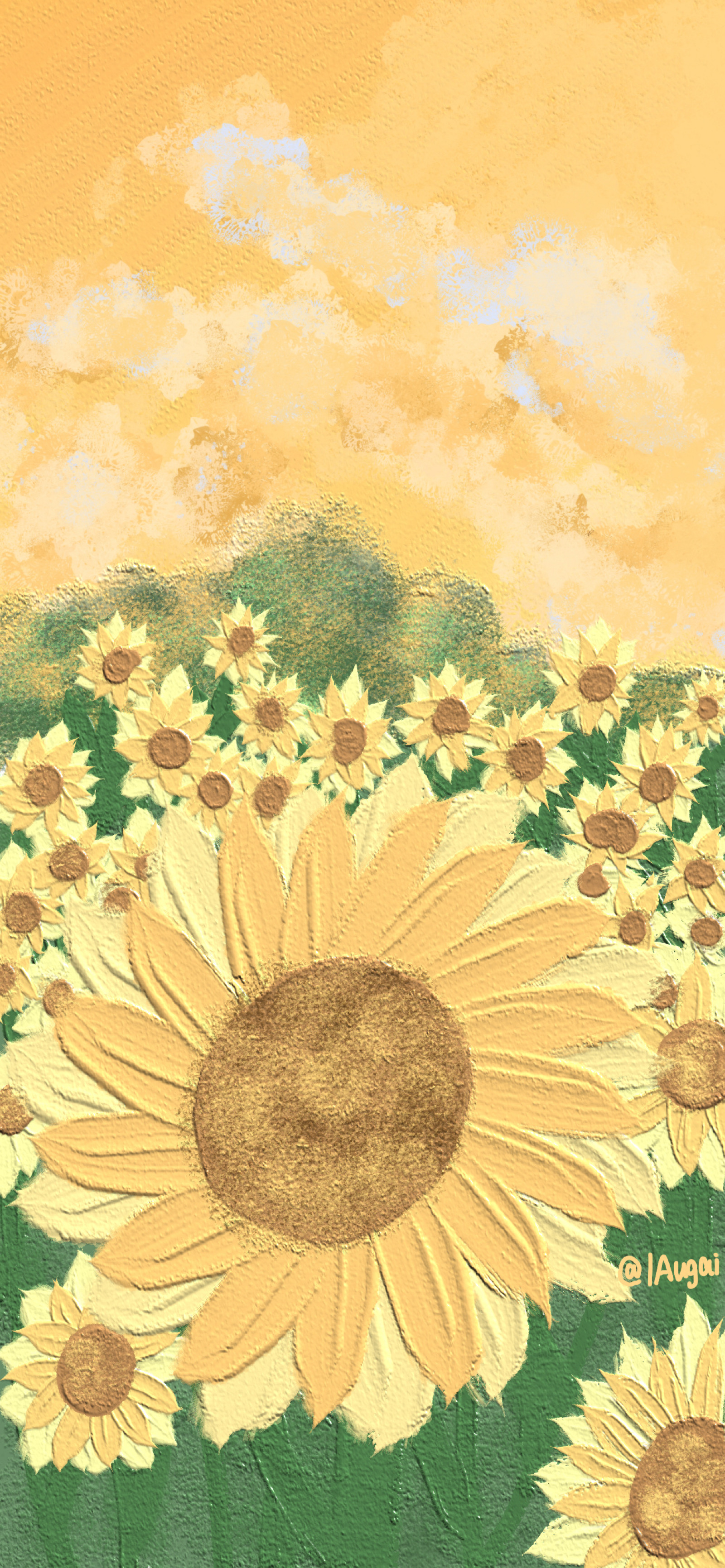 油画壁纸 - 风景花朵