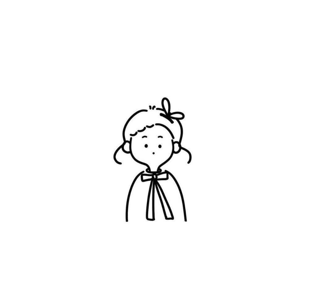 线稿☆彩色☆简单☆小女孩☆彩色☆绘画☆可爱☆拿图点赞关注☆源于各
