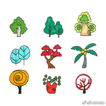 分享一波简笔画小物件给大家~马住和孩子画起来(via 千早小晚)