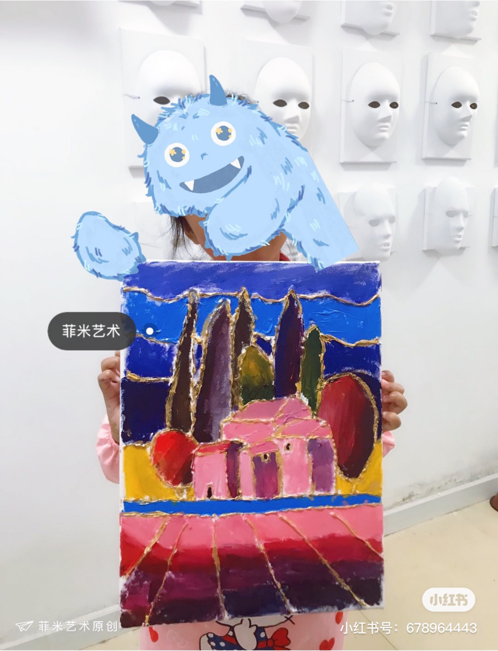 沥粉画,创意美术,儿童画,色彩水粉丙烯装饰画