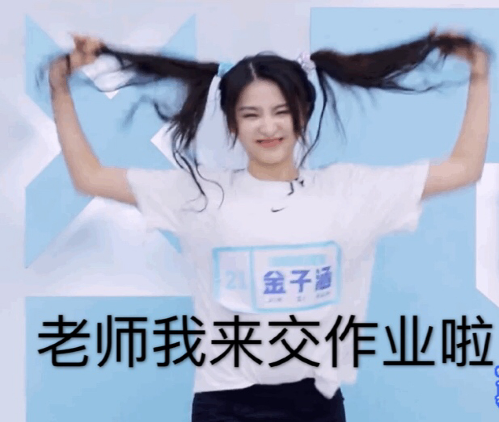 金子涵交作业表情包