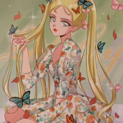 复古风动漫女生头像