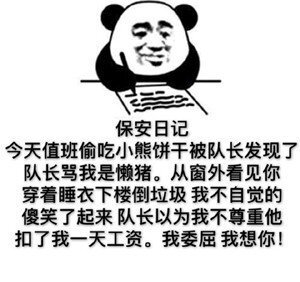 我是一名保安,保安日记表情包.