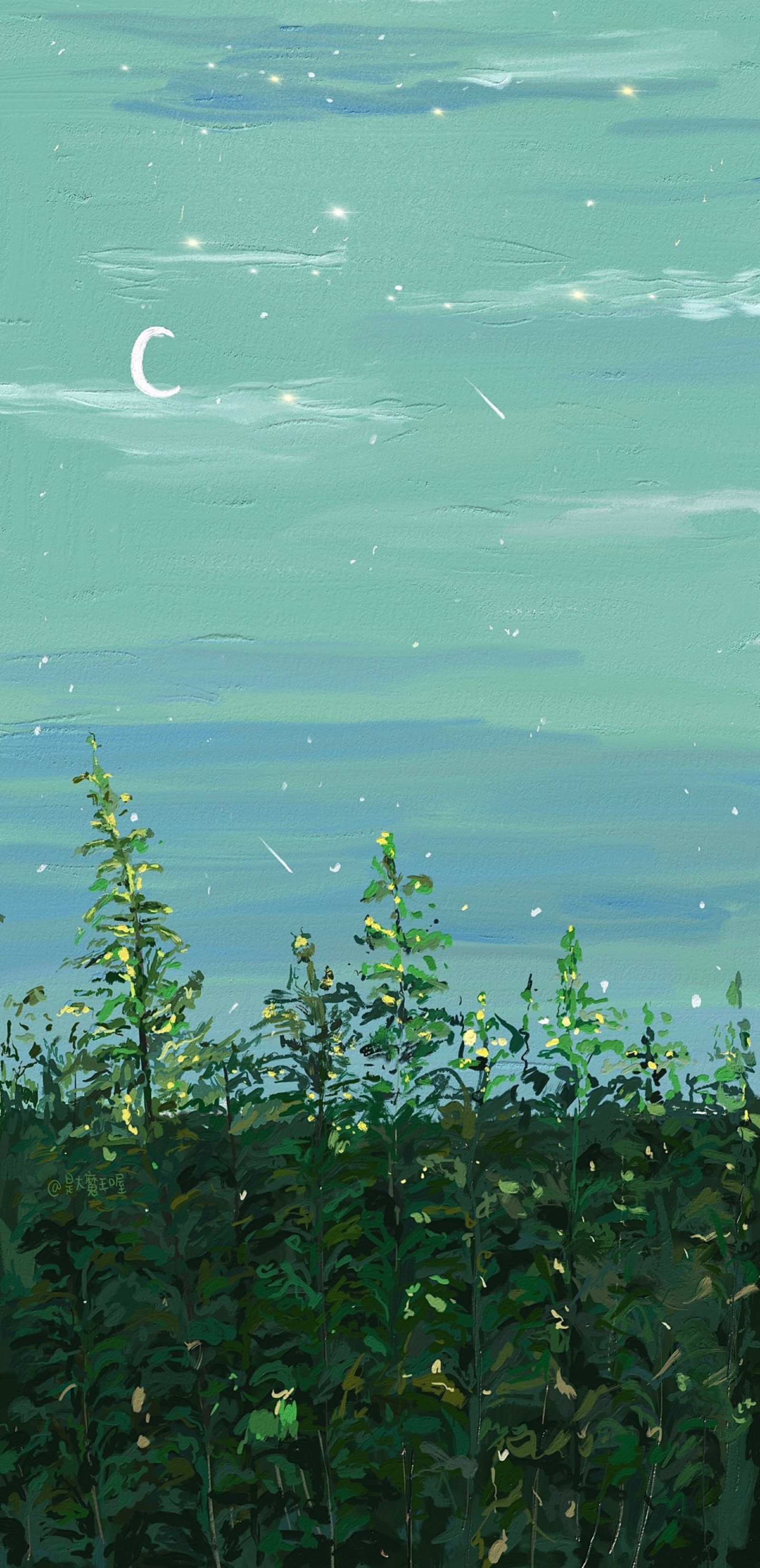 油画风花朵壁纸