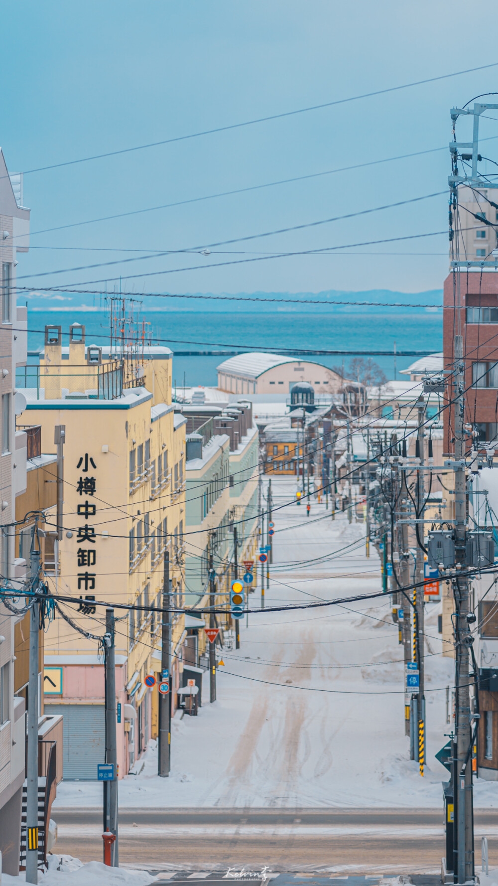 北海道的街与海『竖屏』