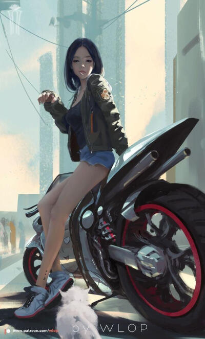 美女手绘壁纸.