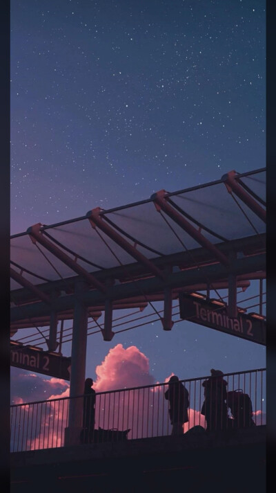 蓝色星空壁纸