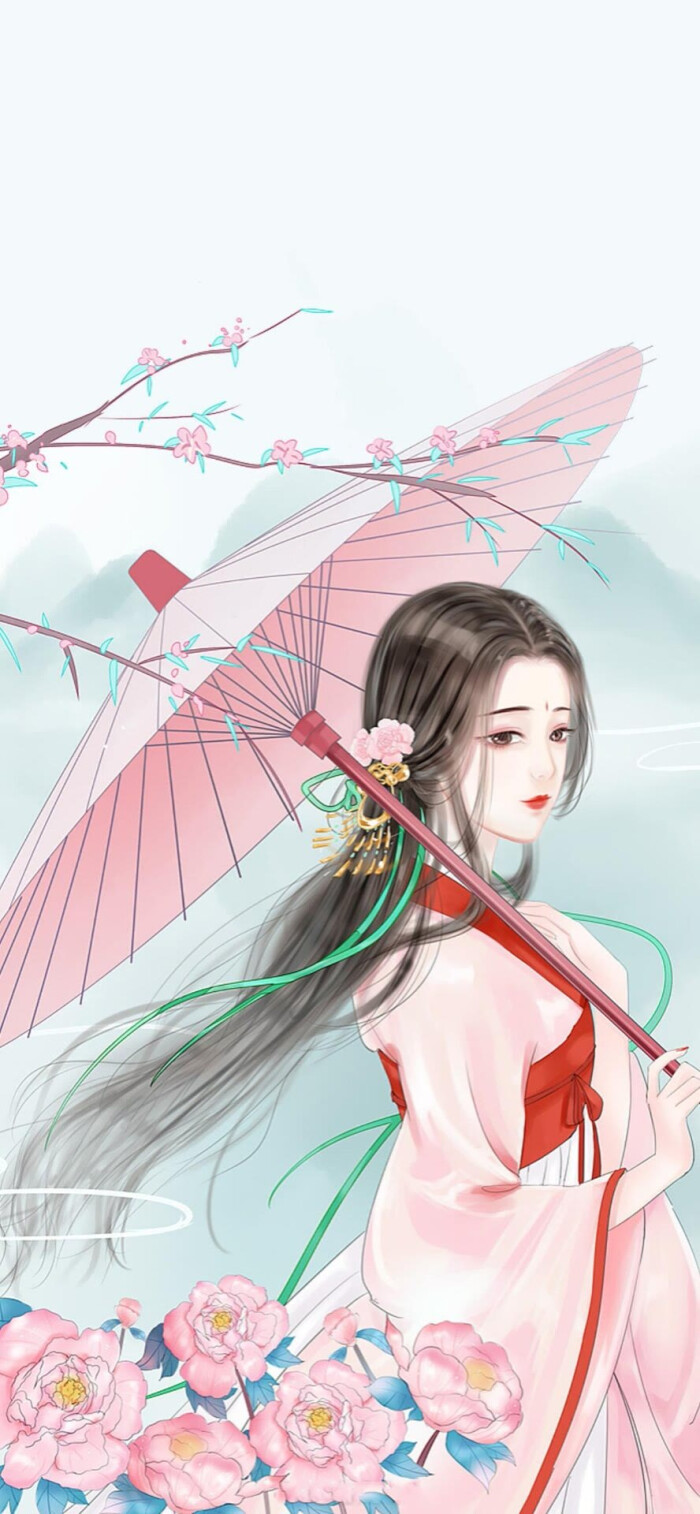 壁纸 美人 古风 插画 堆糖 美图壁纸兴趣社区