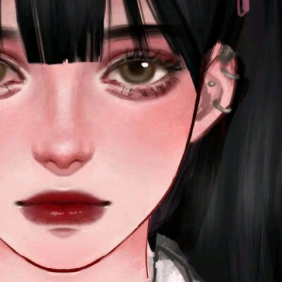 【动漫女头】个性 精致 放大怼脸系列 妆容精致 空气刘海 银耳钉耳圈