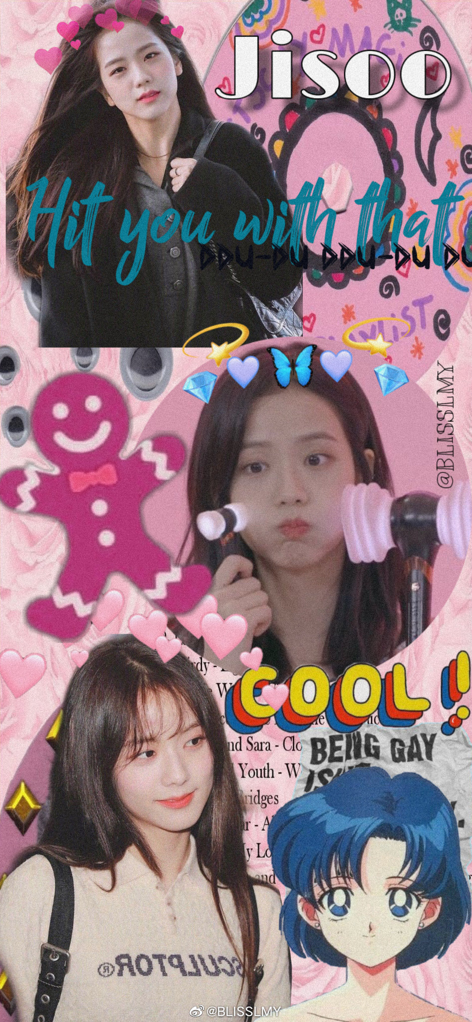 blackpink/粉墨-jisoo/金智秀(人间四月)拼贴壁纸