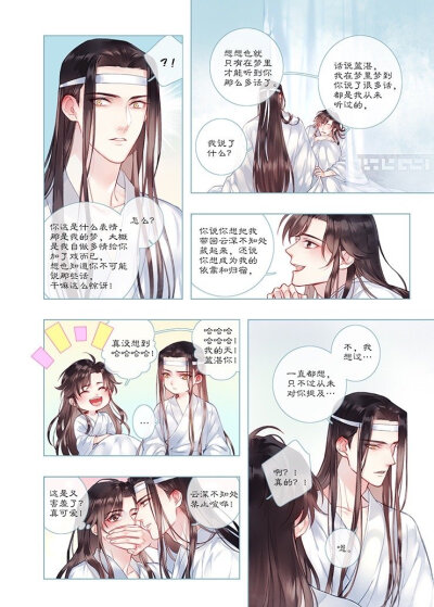 《魔道祖师》魏无羡蓝忘机,忘羡.小条漫画师微博id【开火箭的柚子】