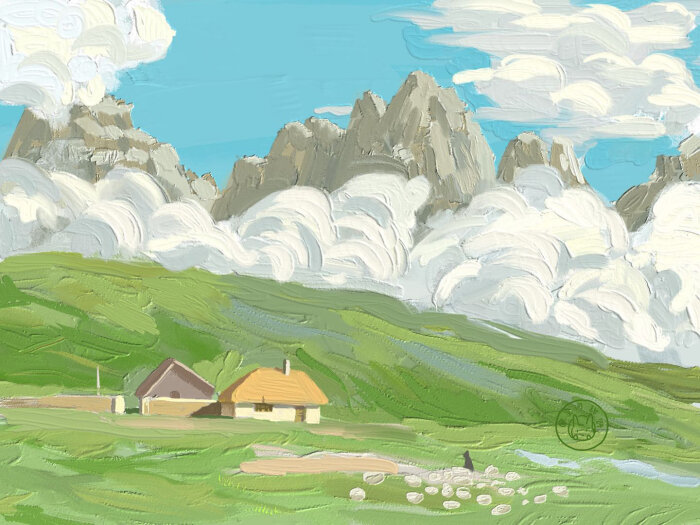 电脑壁纸ipad壁纸 油画 宫崎骏的动画电影图源 星河甜饼 堆糖 美图壁纸兴趣社区