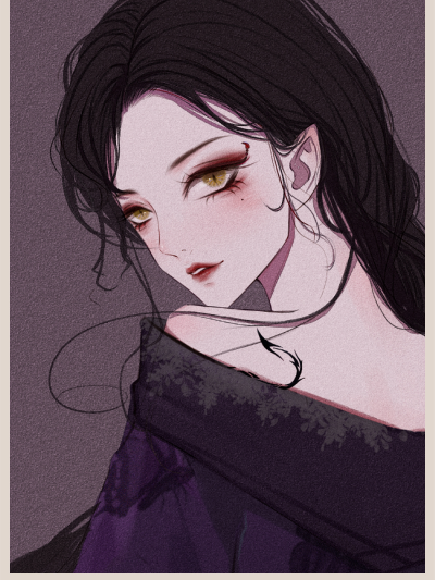 暗黑系冷淡古风手绘女头‖ 壁纸 绘画师: 一捆蒜