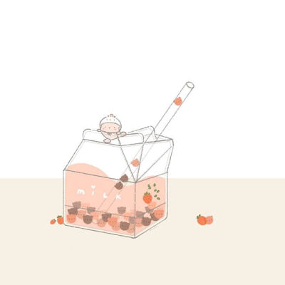 来和小熊奶茶吧可爱头像/可爱插画/可爱/可爱壁纸/卡哇伊/少女心