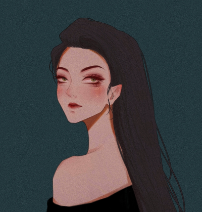 暗黑系冷淡古风手绘女头 绘画师: 一捆蒜