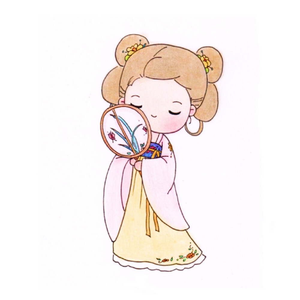 插画| 插画师:爱画画的橙子中国风小可爱