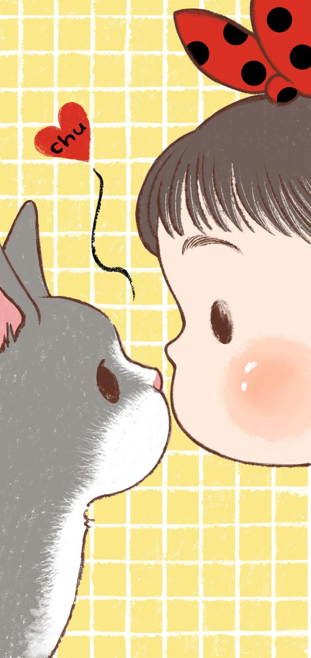 猫与女孩插画byejjieum