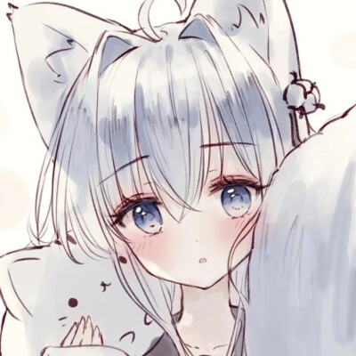 灰白发色动漫女头