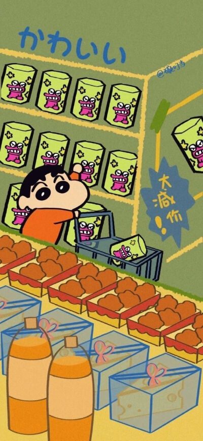 平铺蜡笔小新壁纸