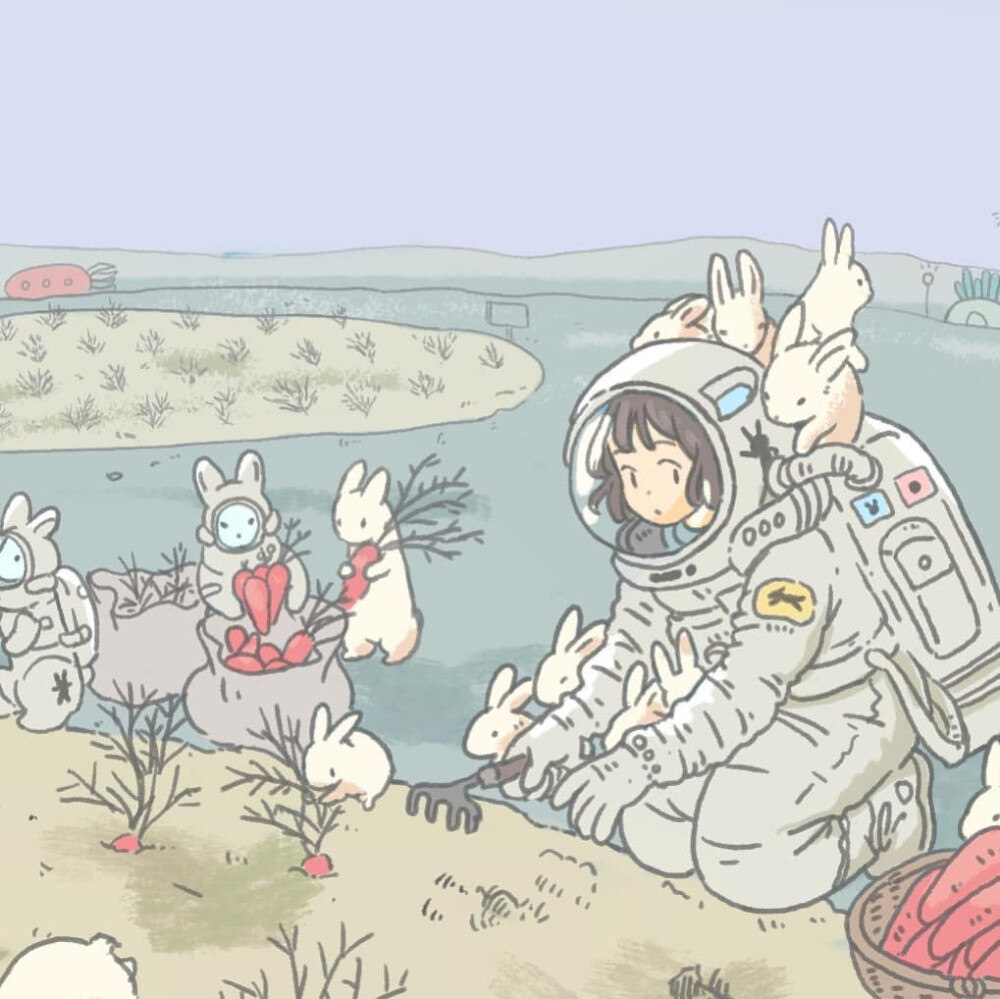 宇航员情侣&小兔子…&胡萝卜 情侣/姐妹头像